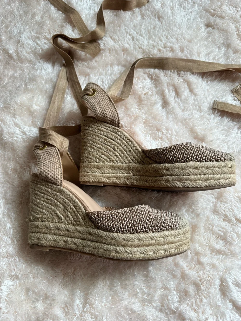 Zara Espadrille Wedge with Ankle Tie